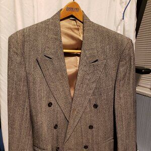 Men's Double Breasted 100 % Wool Dress Suit